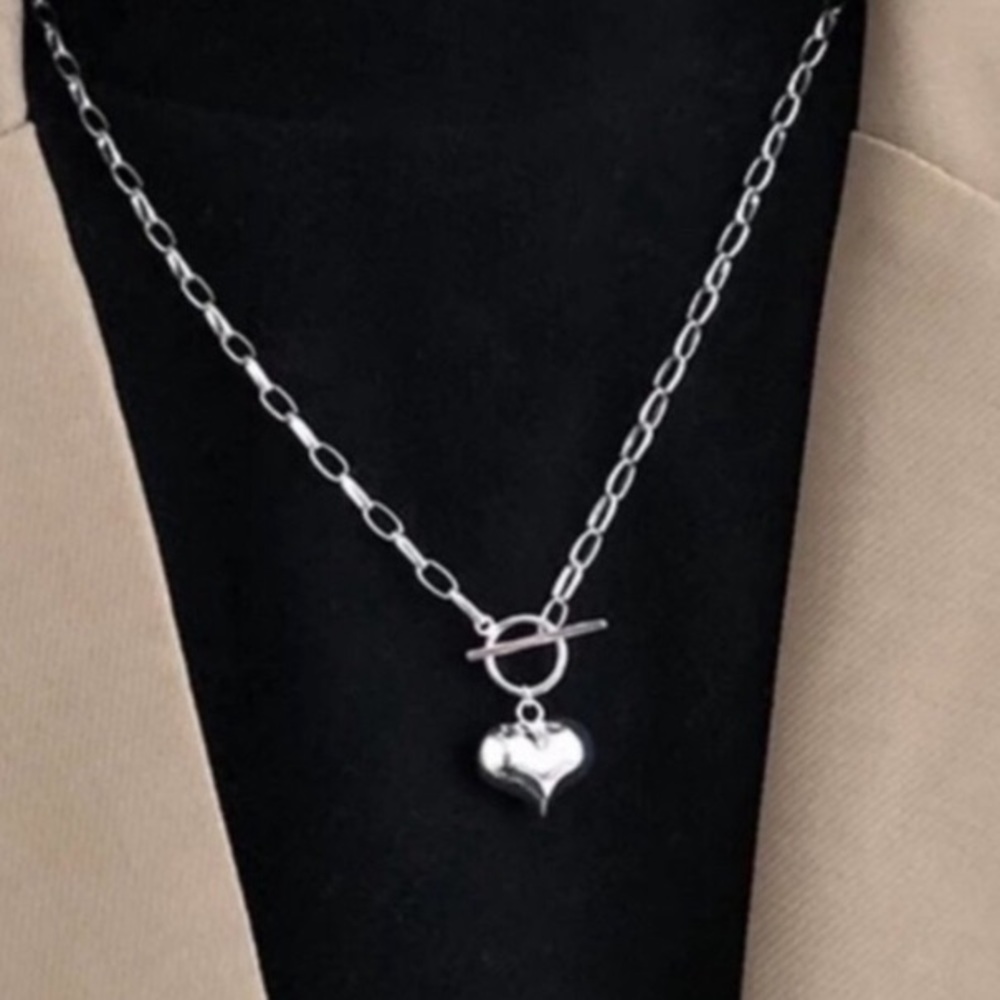 🤍Insta heart sterling silver necklace - Picture 3 of 7